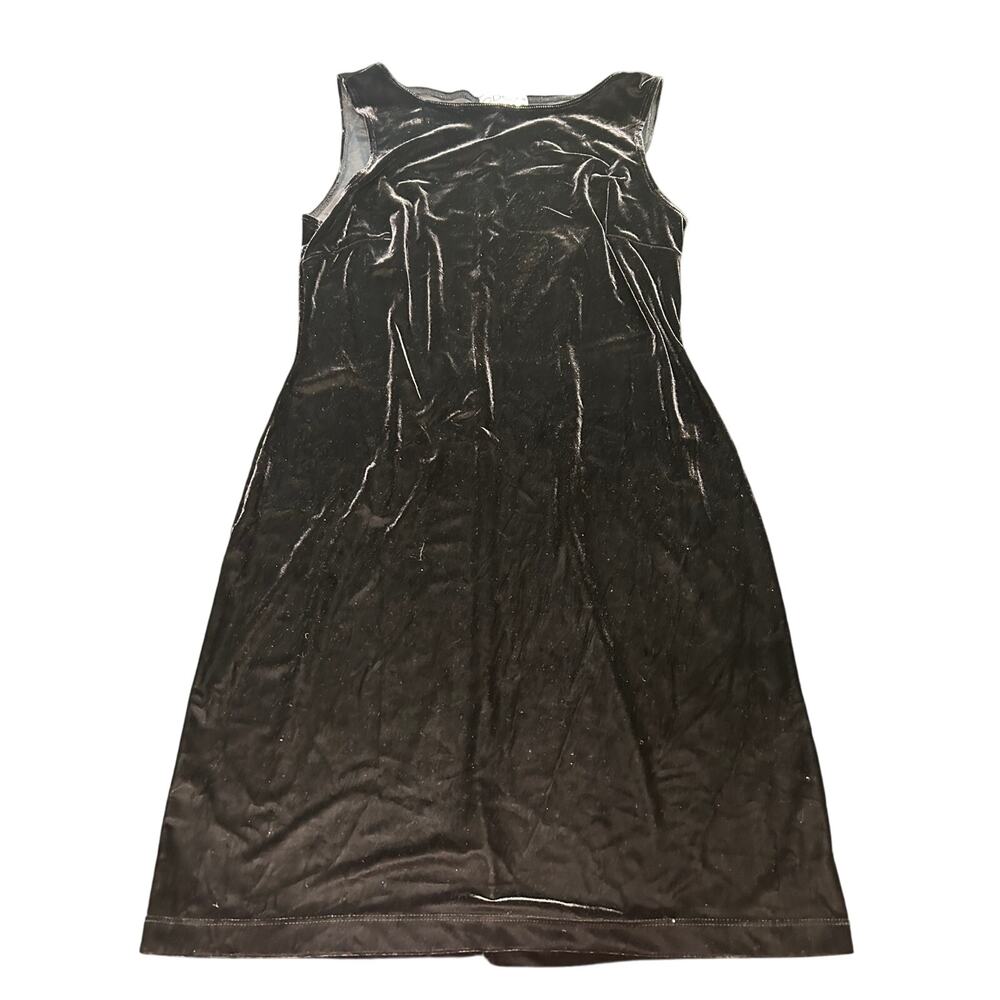 CDC- Size 8 Mini Little Black Dress- Sleeveless- Crushed Velvet Size 8 pre-owned